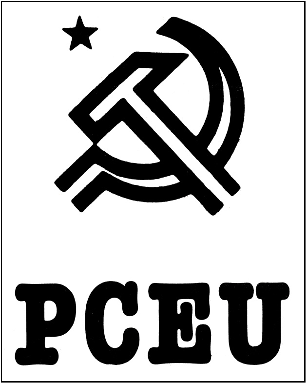 Pegatina del PCEU. Años 80.