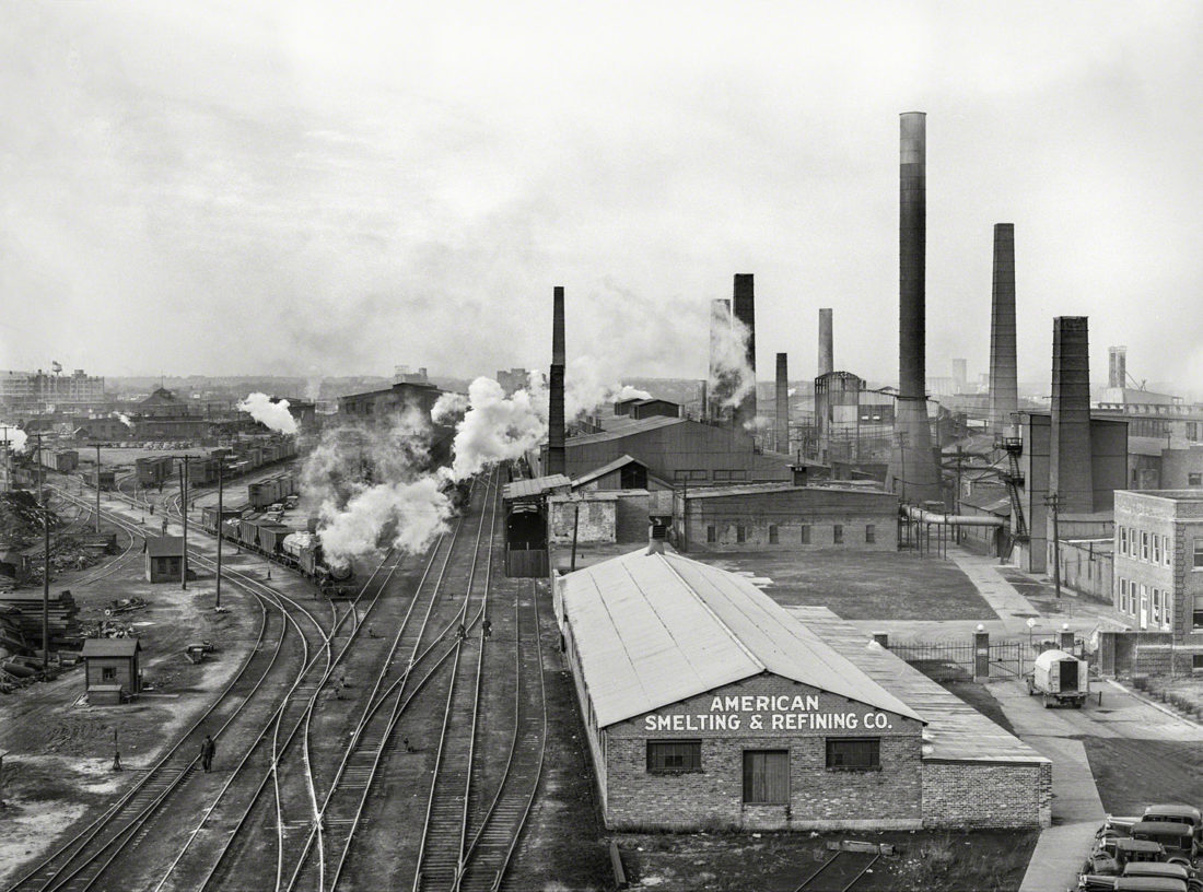 dosis Torpe Contribuyente Archivo Historico Minero | Vista del horno de fundición más grande del mundo.  Omaha, Nebraska. EEUU. 1938